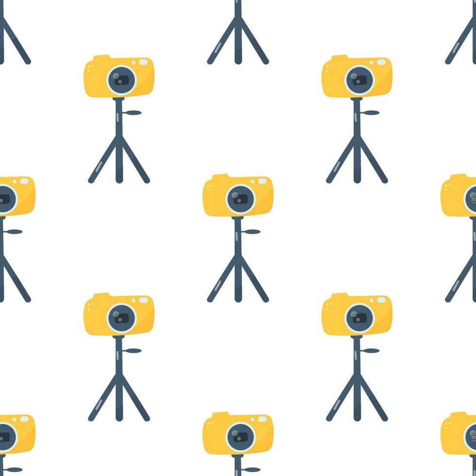 photography day camera color tripod set pattern vector