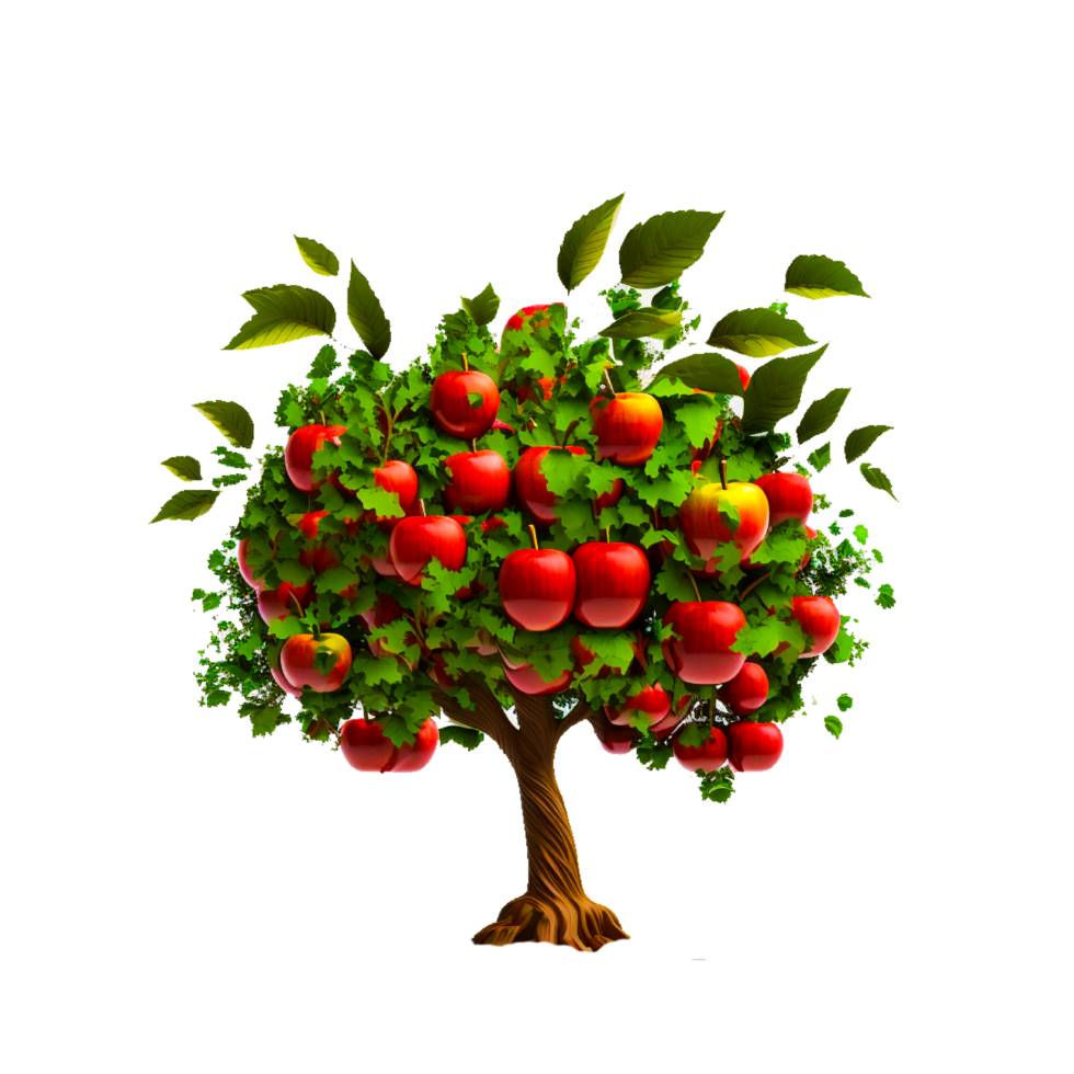 Pomme arbre png génératif ai