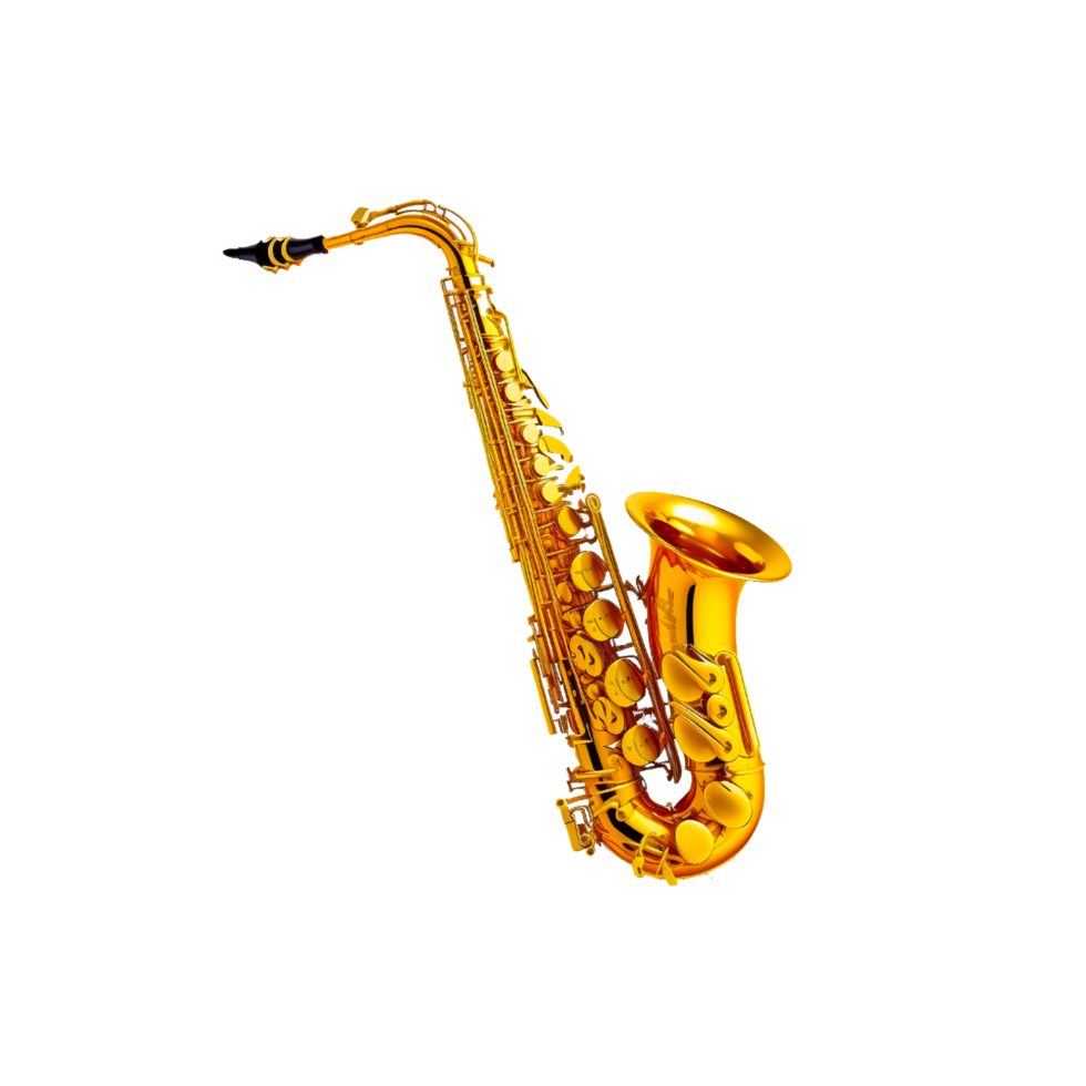 Saxophone isolated on transparent png