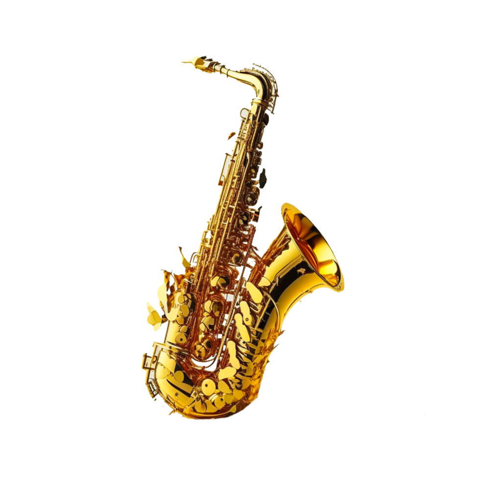 Saxophone isolated on transparent png