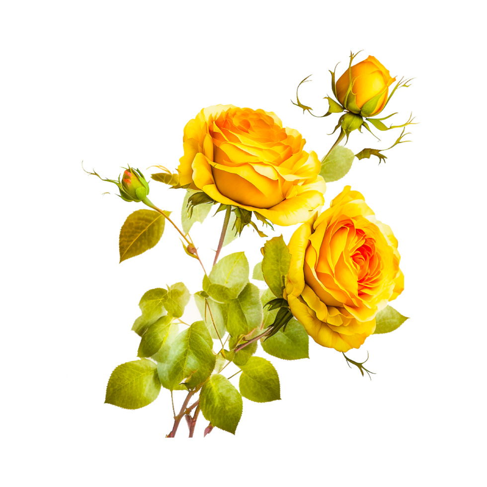 Yellow rose flower png