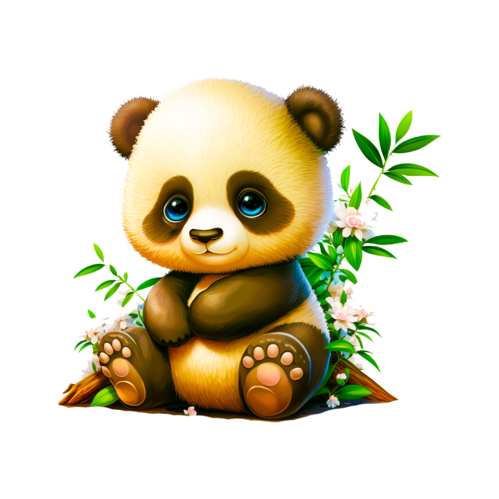 Cute Baby Panda Bear With Big Eyes png