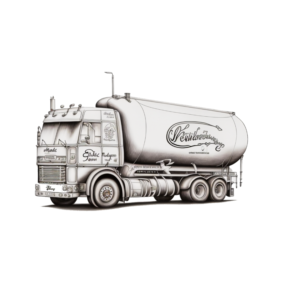 Tank truck png generative ai