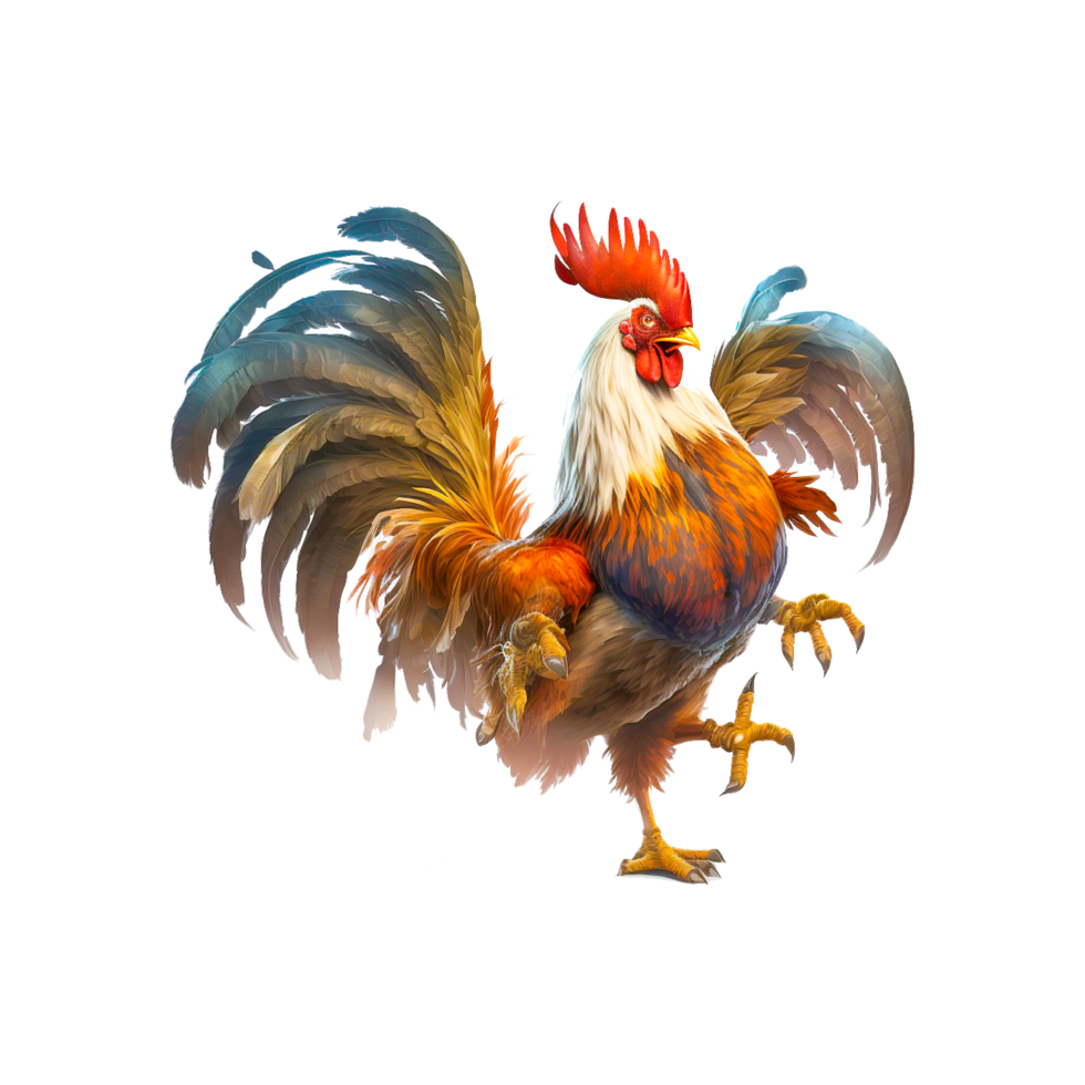 Chicken roster png generative ai