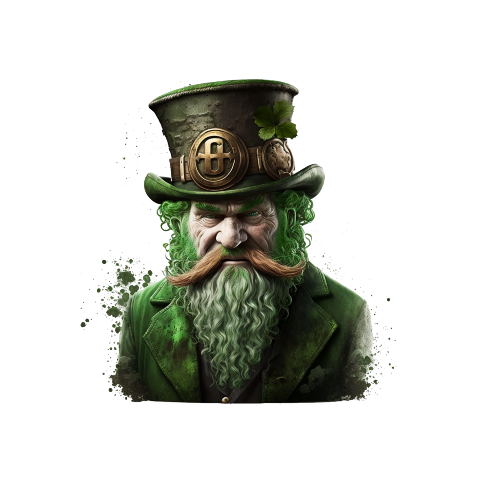 St patricks day character leprechaun with hat png