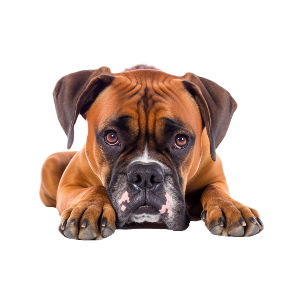 Boxer dog png generative ai