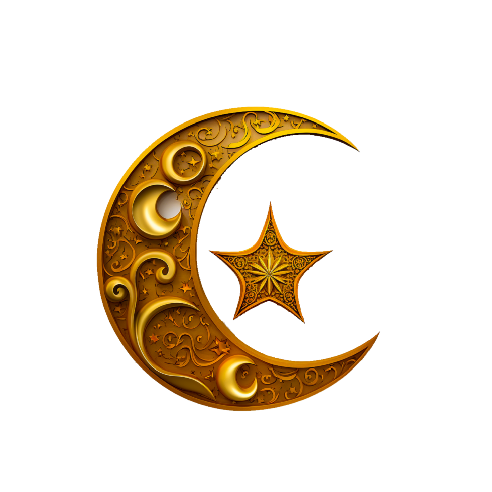 eid mubarak lune png génératif ai