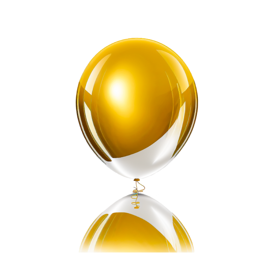 gold white balloon png