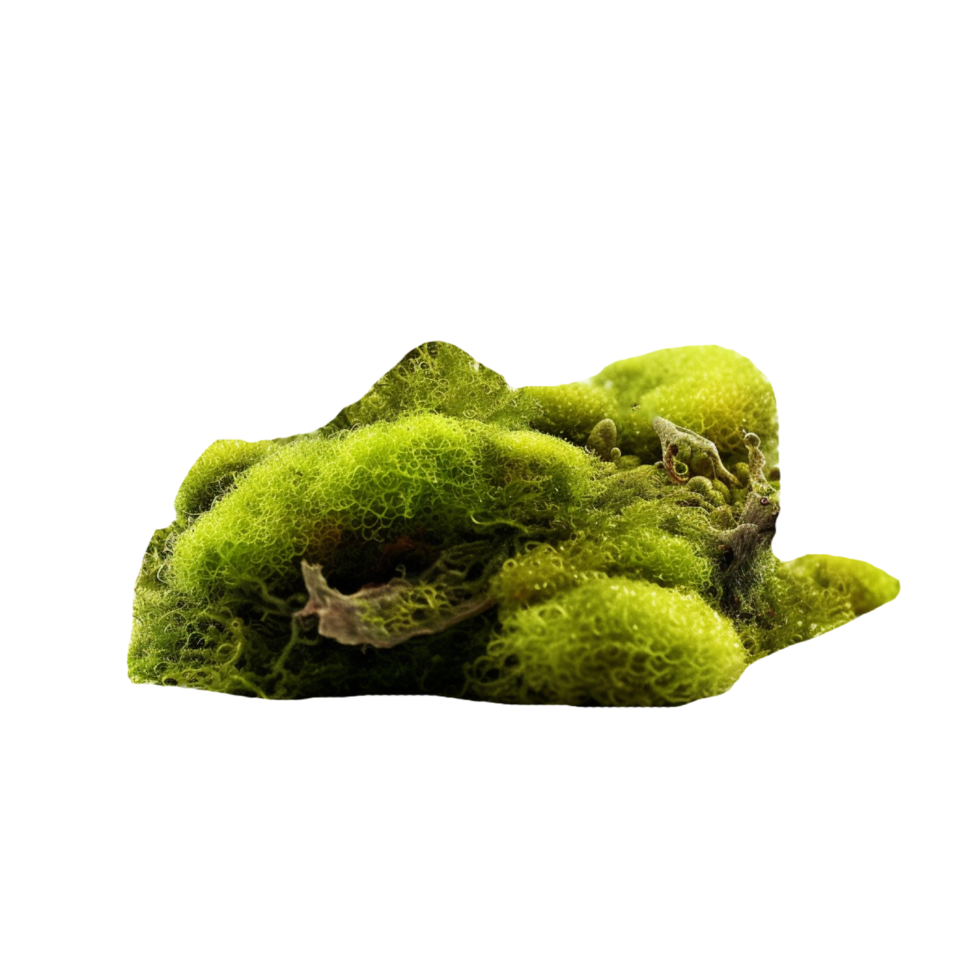 Green mossy hill isolated on transparent background png