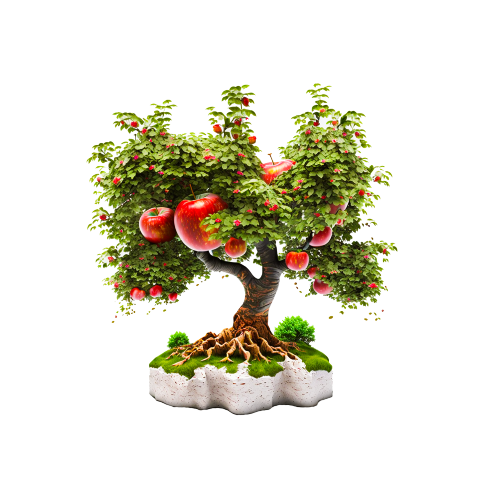 Apple tree on transparent background png