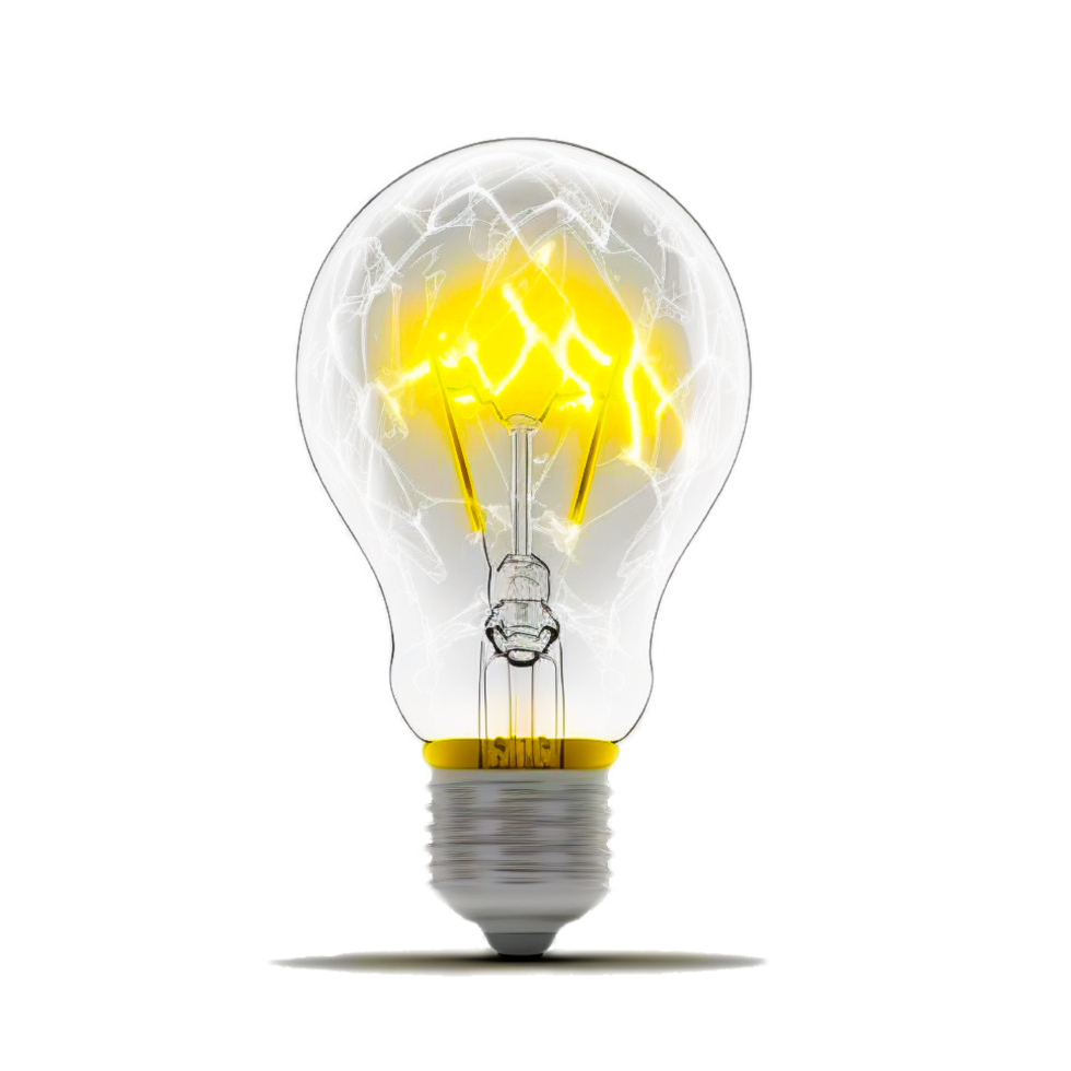 Isolated light bulb png