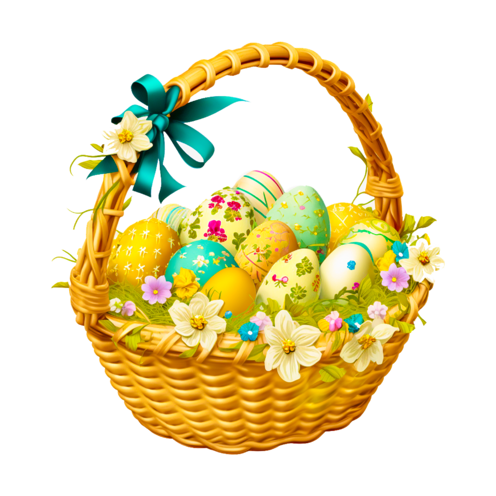 Beautiful Easter basket png
