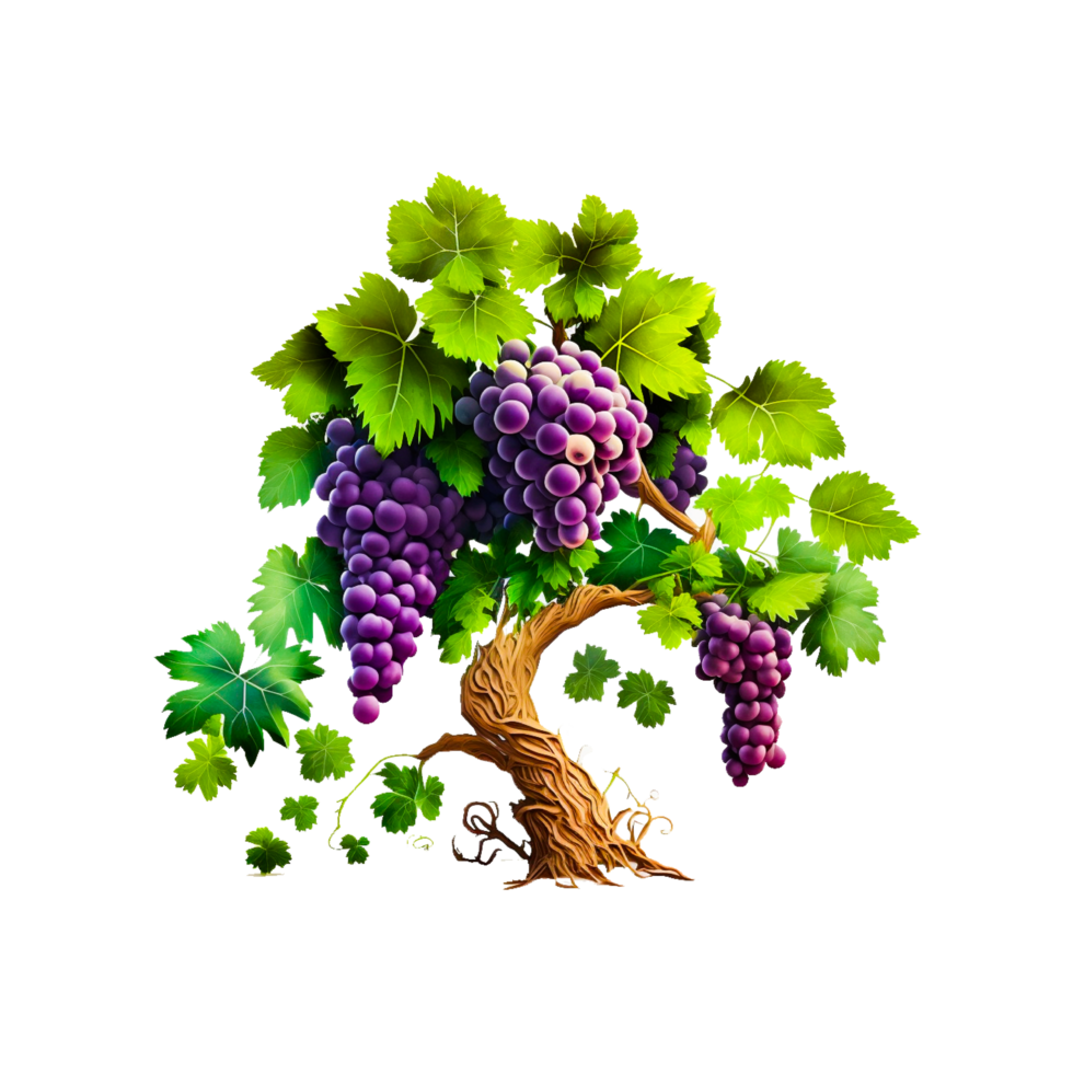 manojo de uvas en png transparente antecedentes gratis png generativo ai