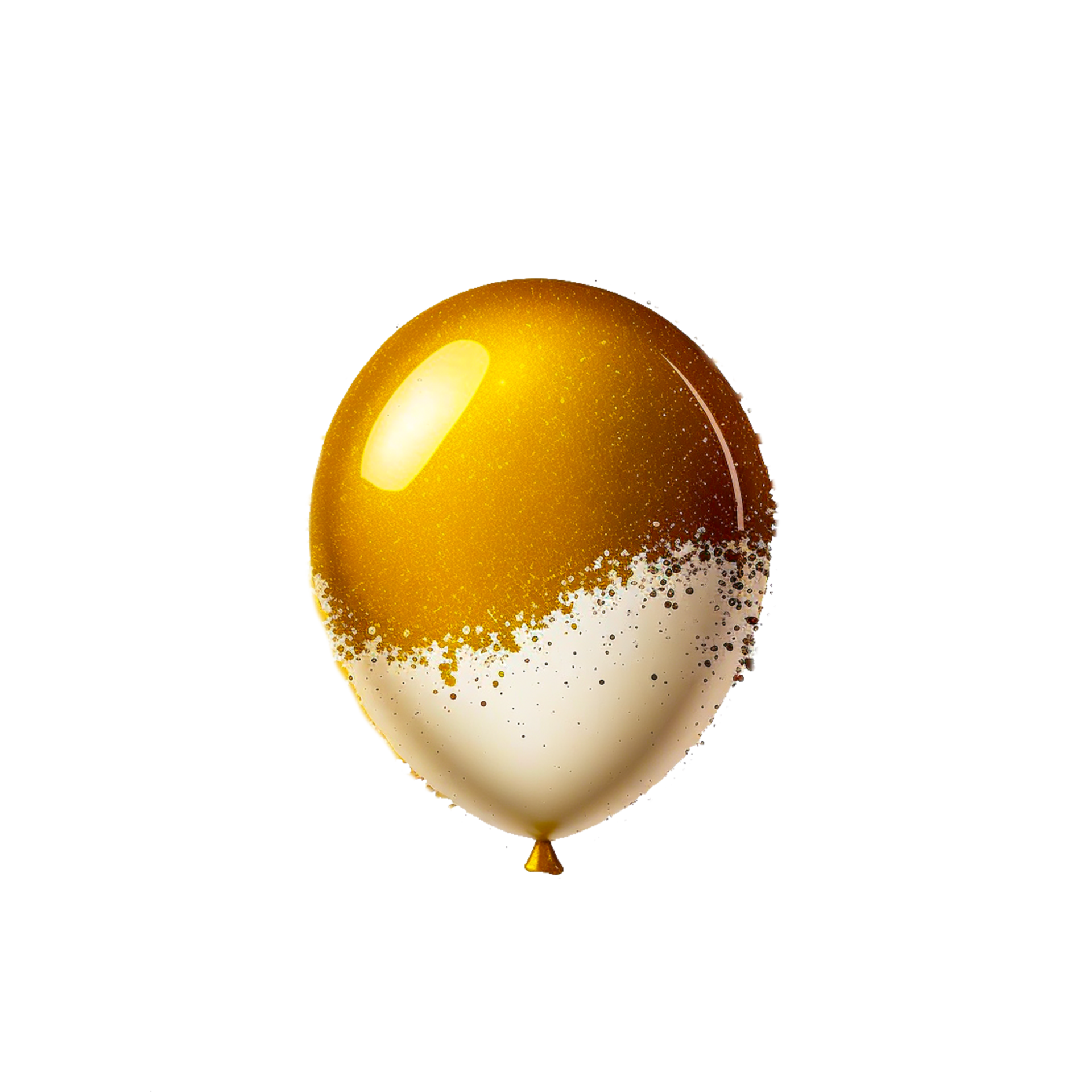 dorado globos en transparente antecedentes ai generativo 24396298 PNG