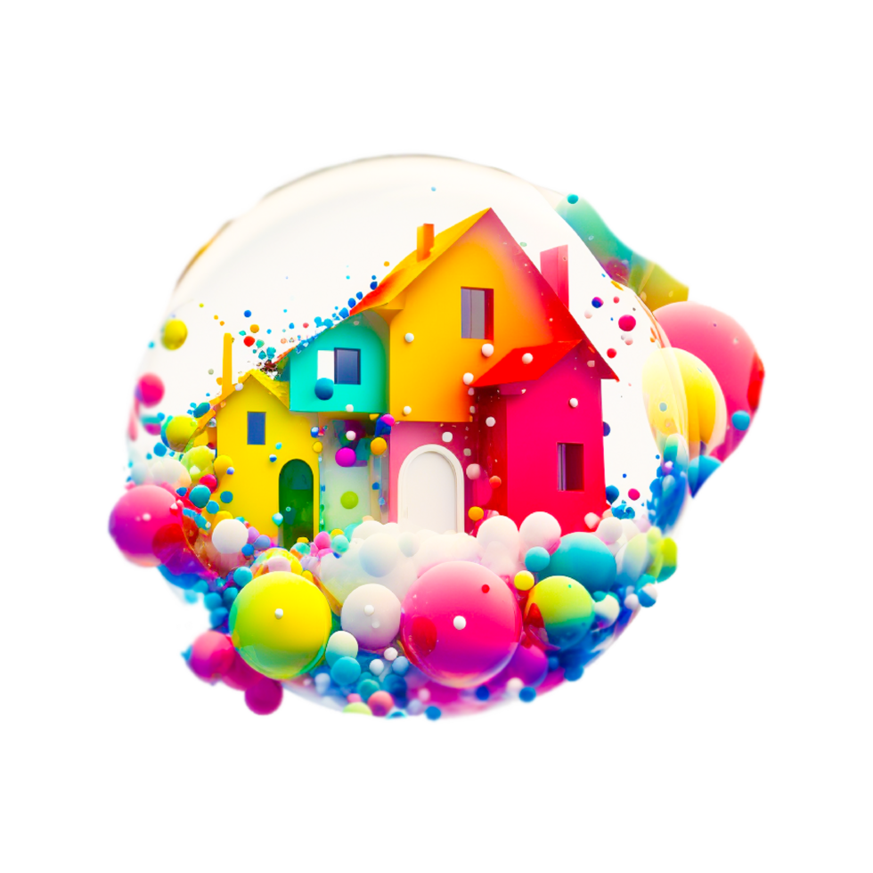 cartoon colorful house png