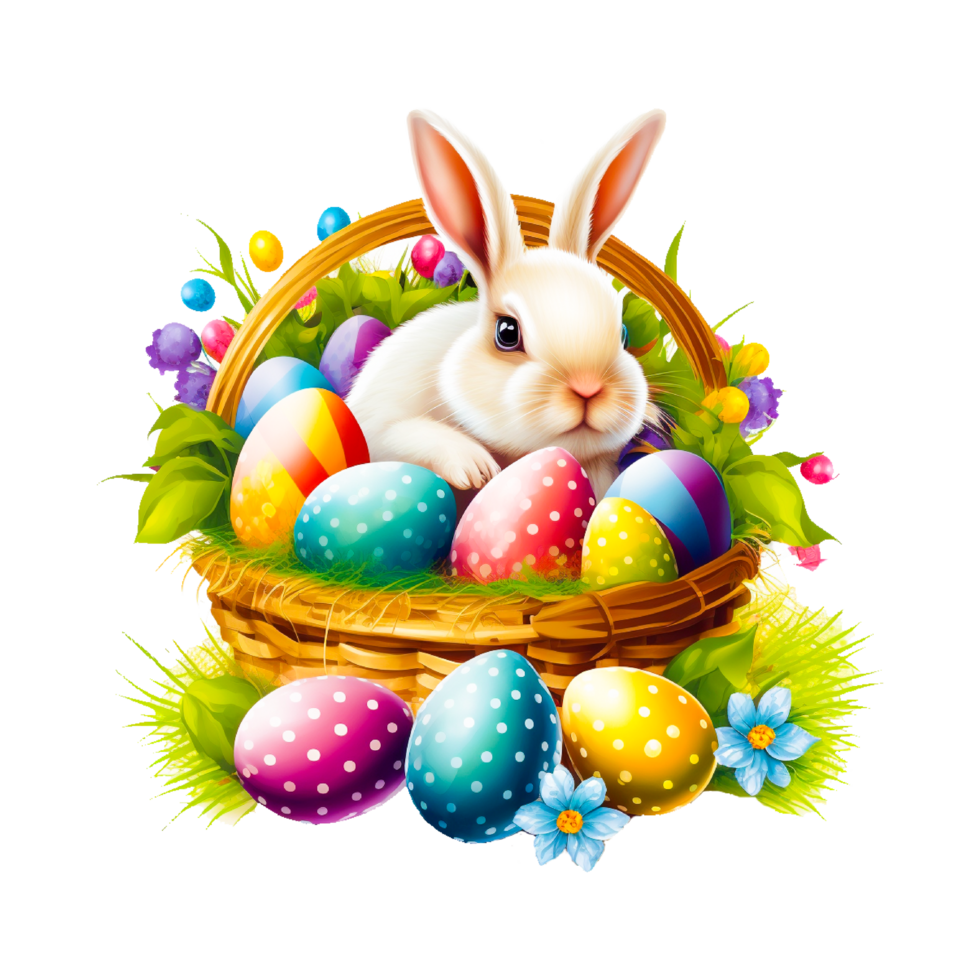 Beautiful Easter basket png