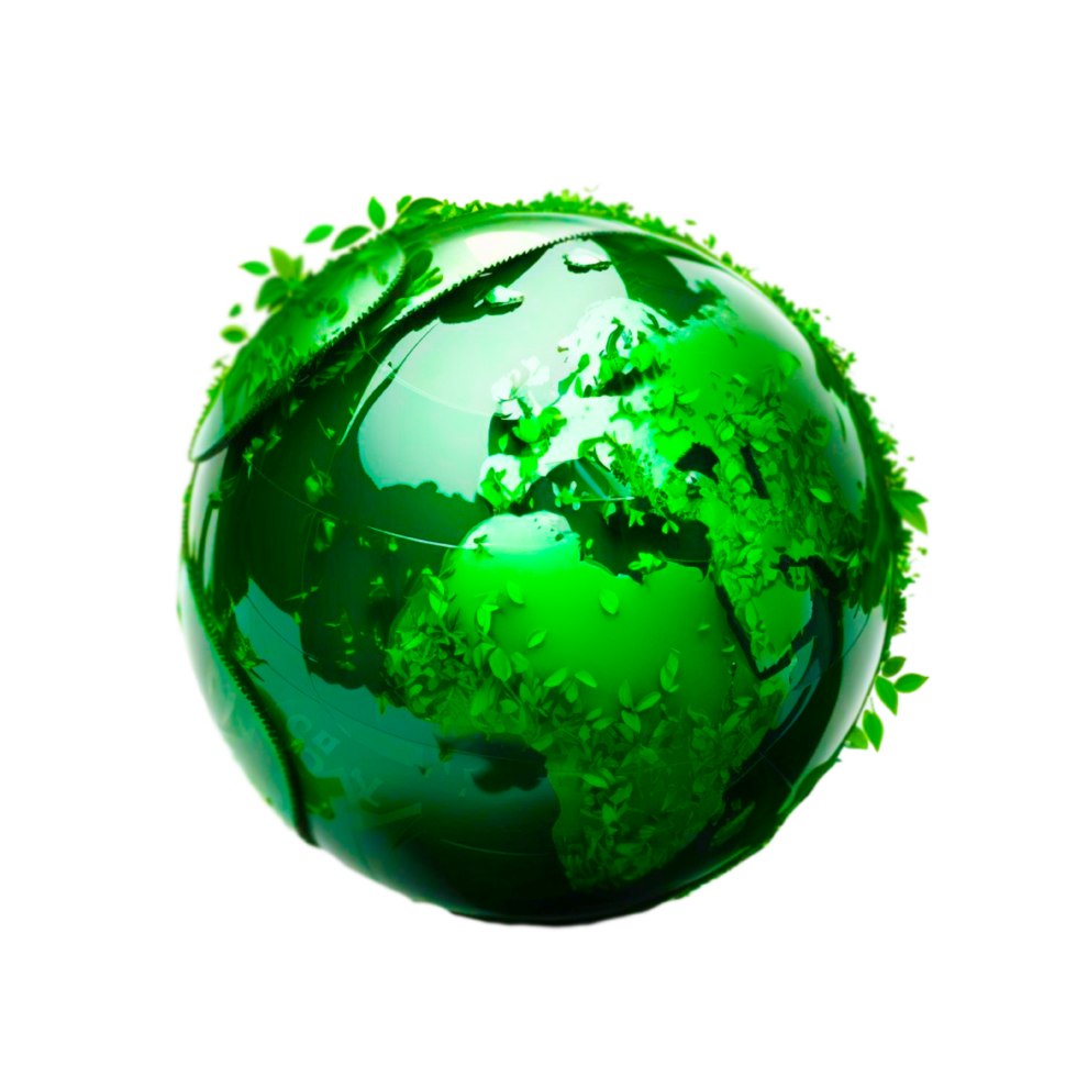 Green Earth png generative ai