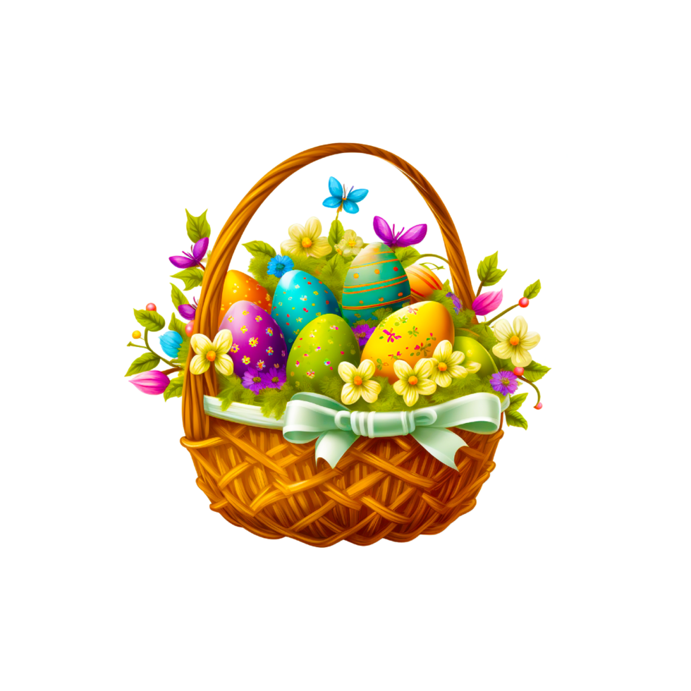 Beautiful Easter basket png