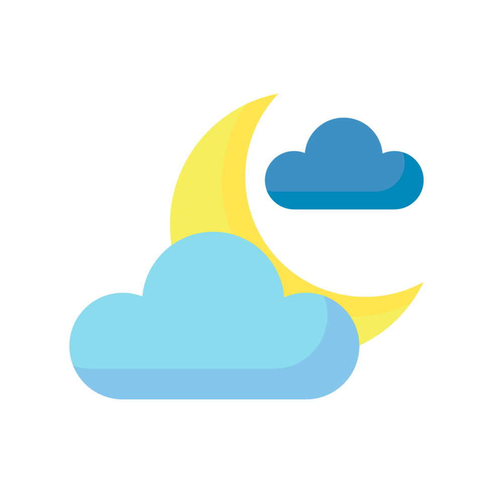 cute cloud weather illustration icon png