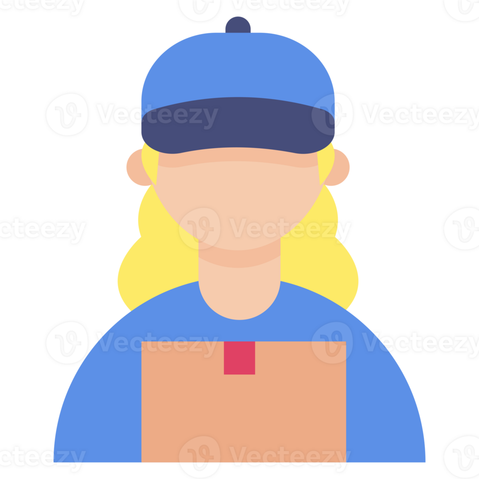 cute courier illustration icon png