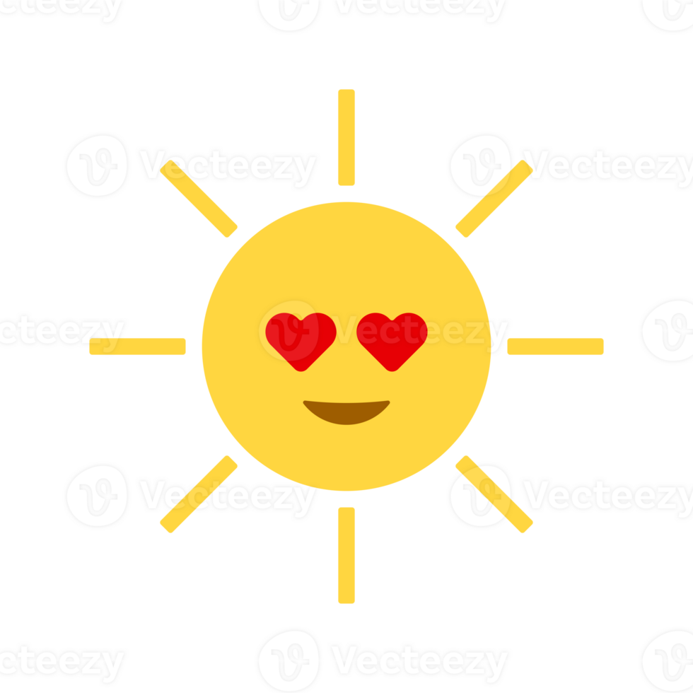 cute sun illustration icon png