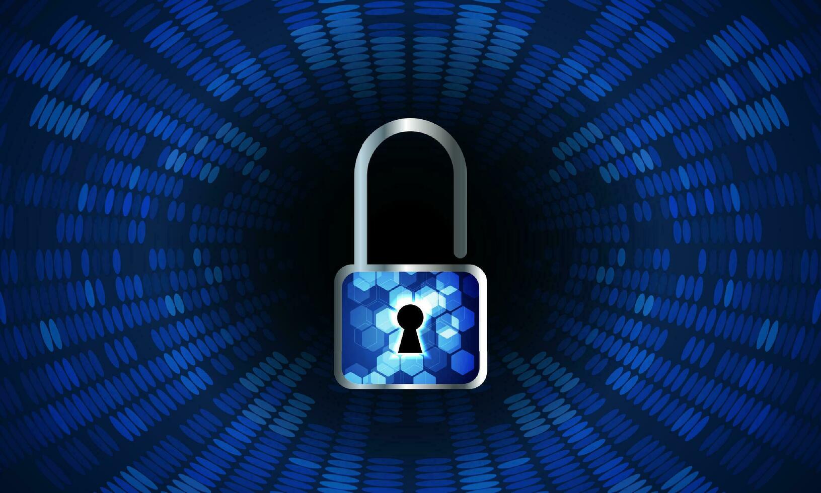 Modern Cybersecurity Technology Background with padlock vector