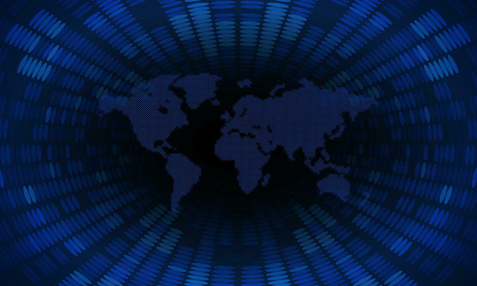 Modern Cybersecurity Technology Background with world map vector