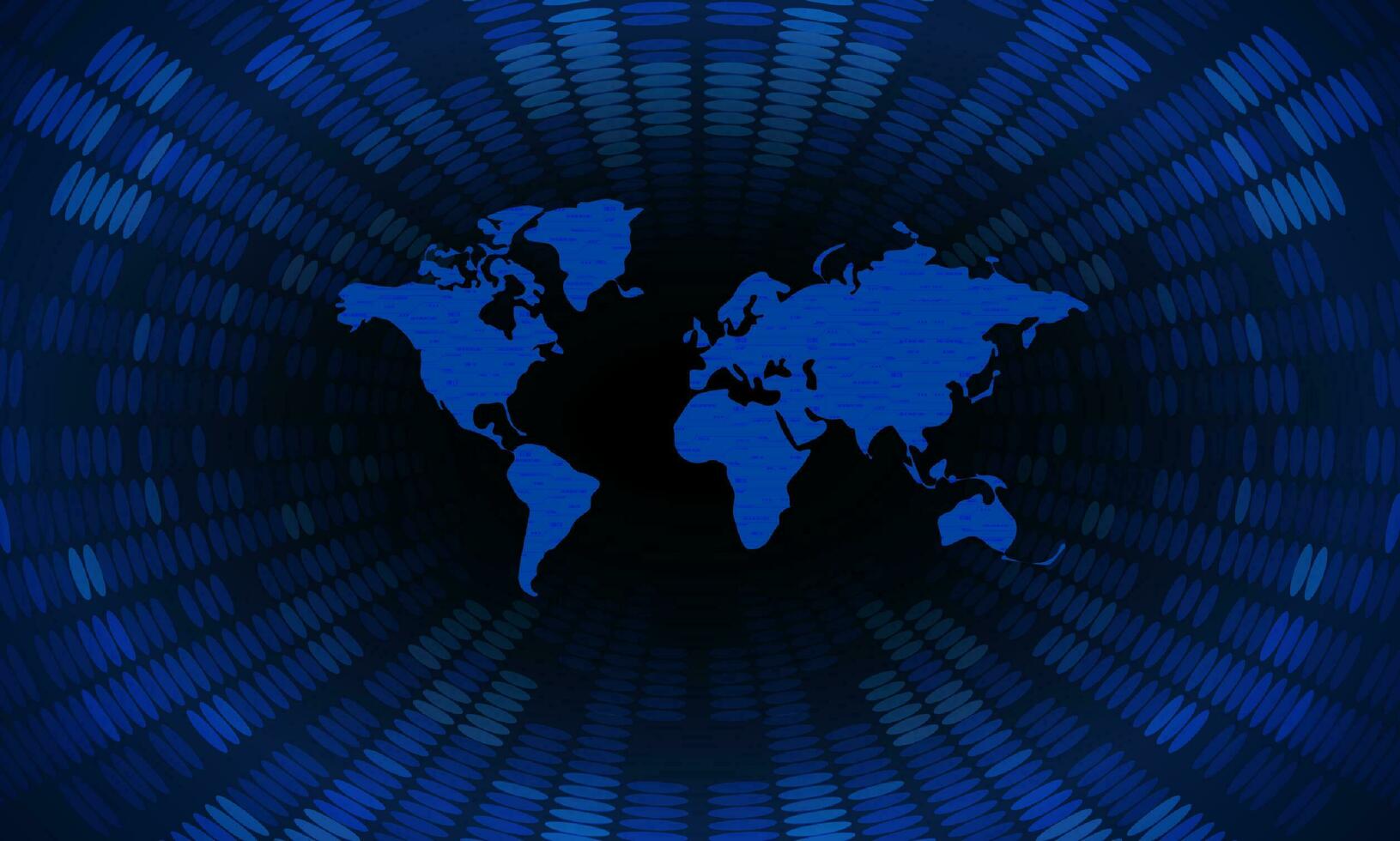 Modern Cybersecurity Technology Background with world map vector