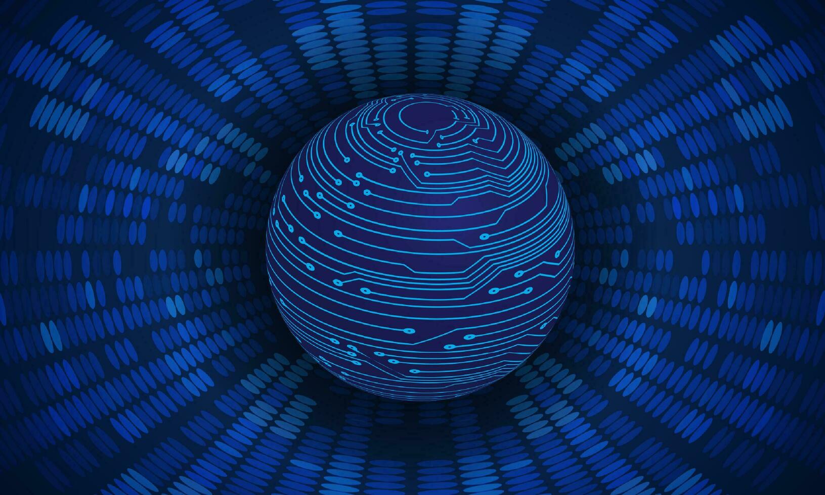 Modern Cybersecurity Technology Background with Blue Globe vector