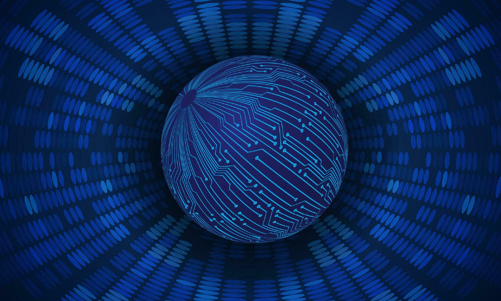 Modern Cybersecurity Technology Background with Blue Globe vector