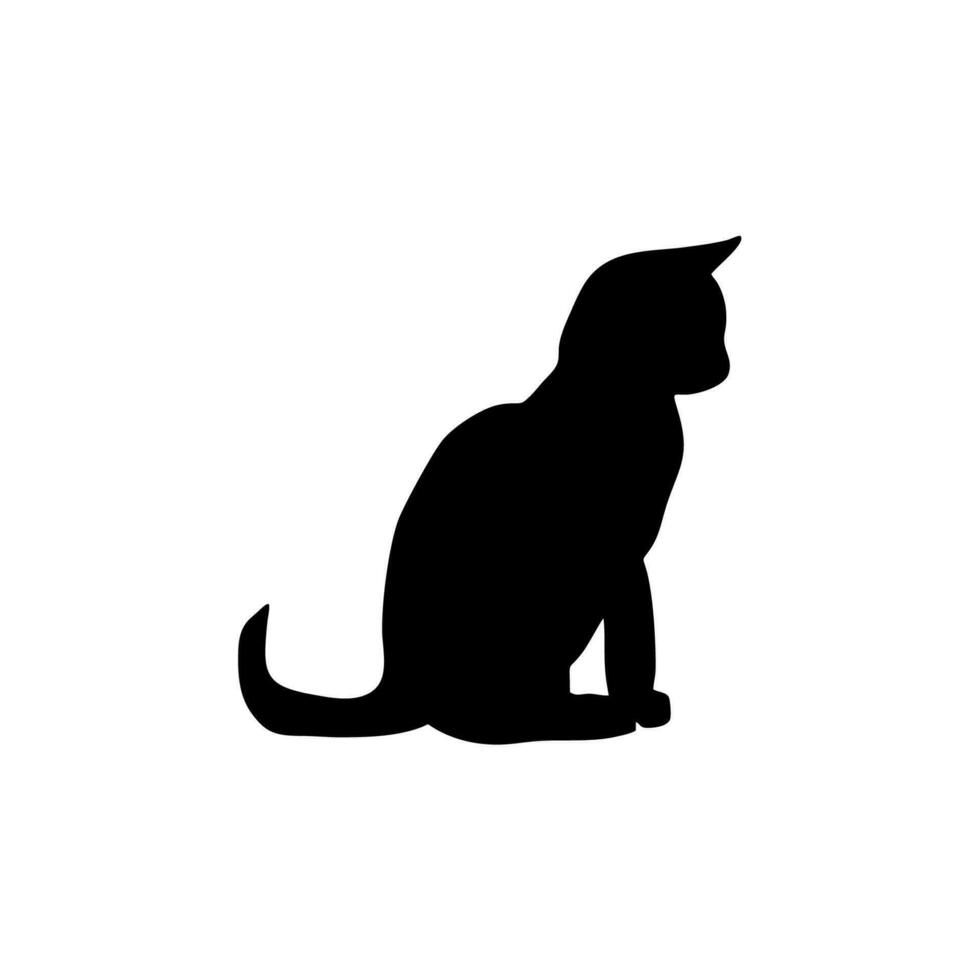 Cat icon vector. Linear style sign for mobile concept and web