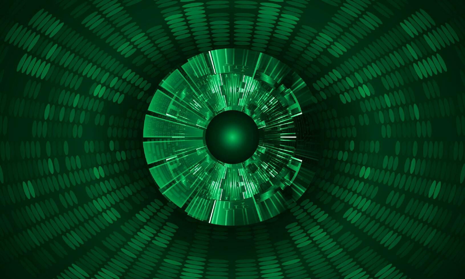 Modern Holographic Eye on Technology Background vector