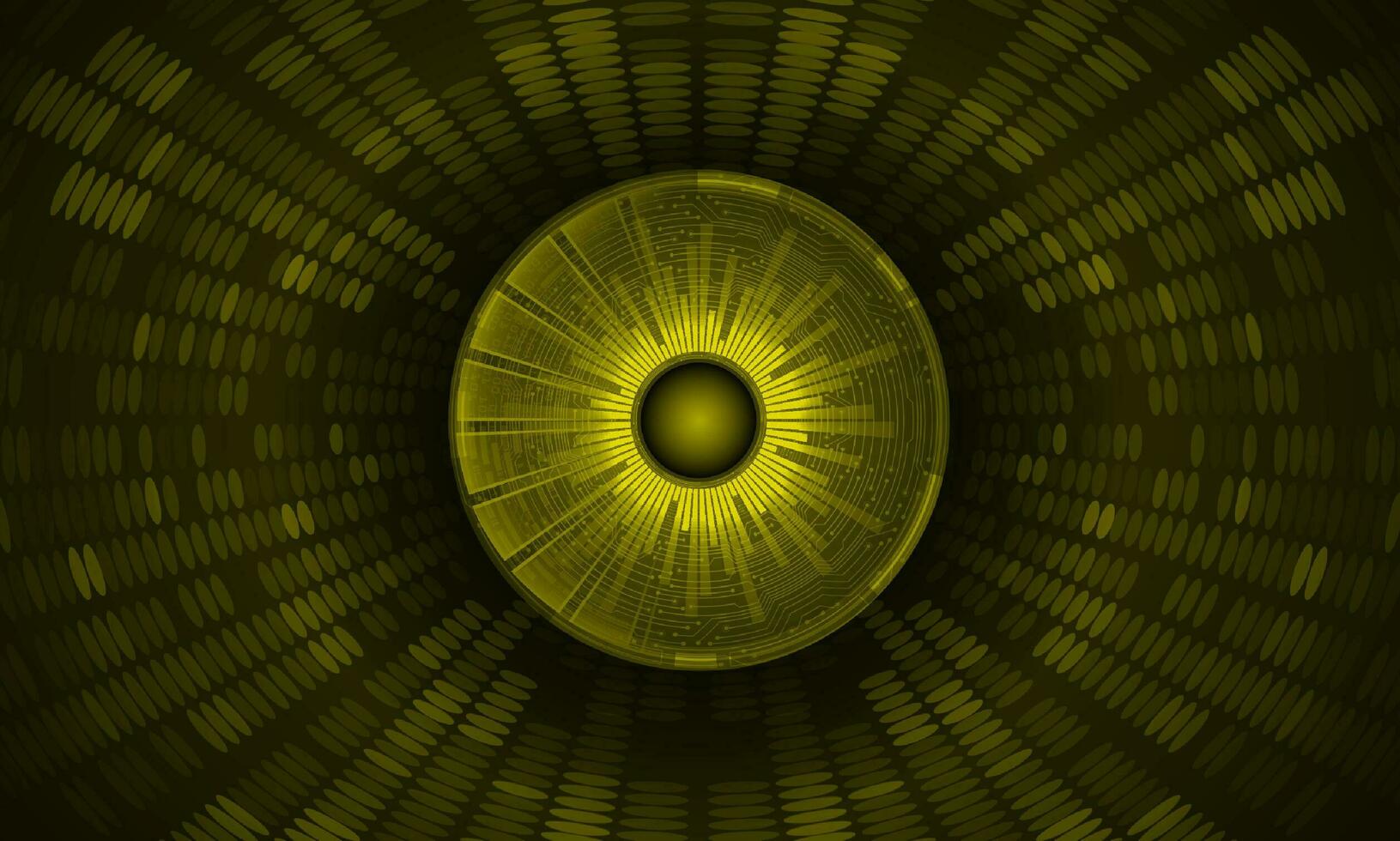 Modern Holographic Eye on Technology Background vector