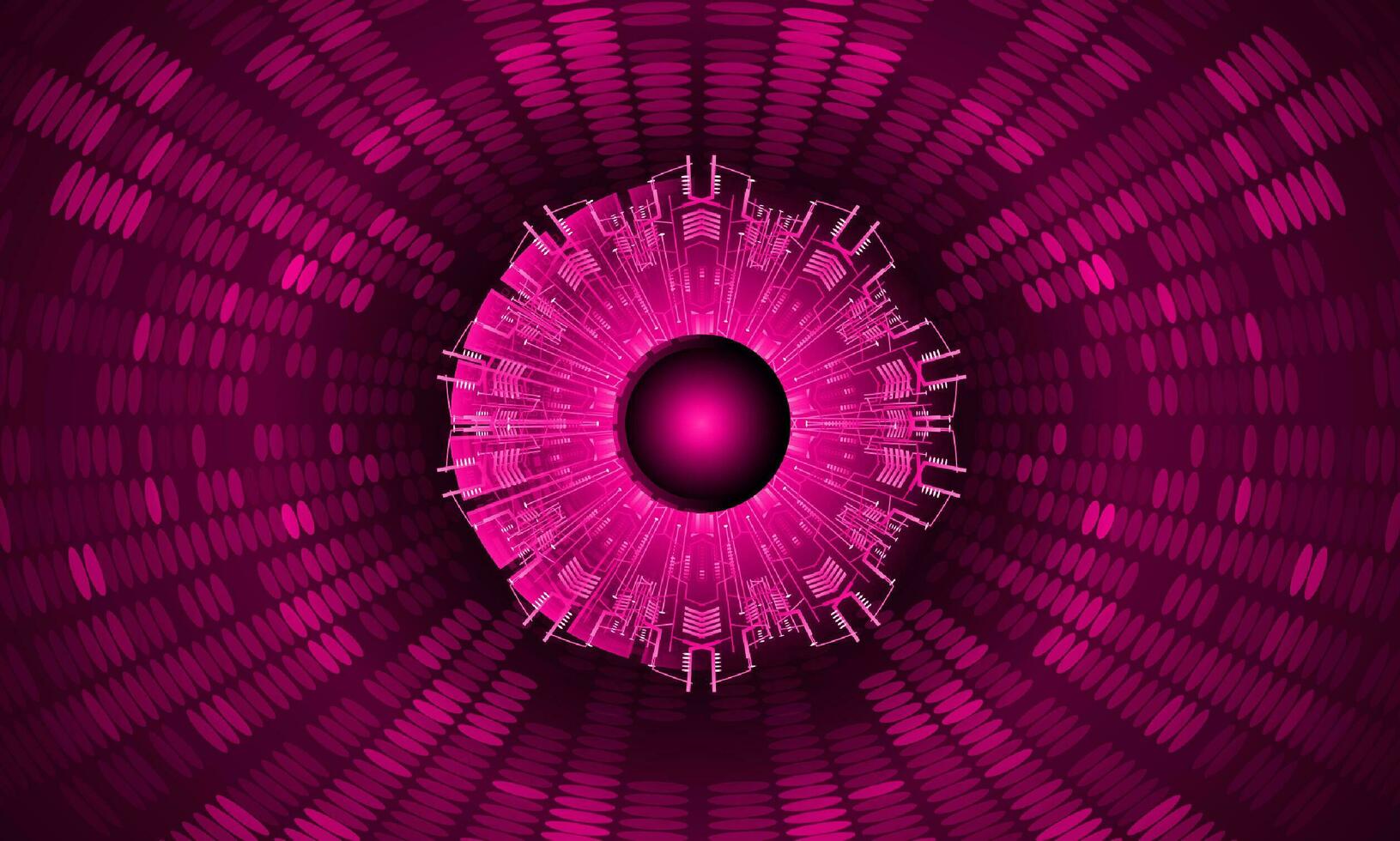 Modern Holographic Eye on Technology Background vector