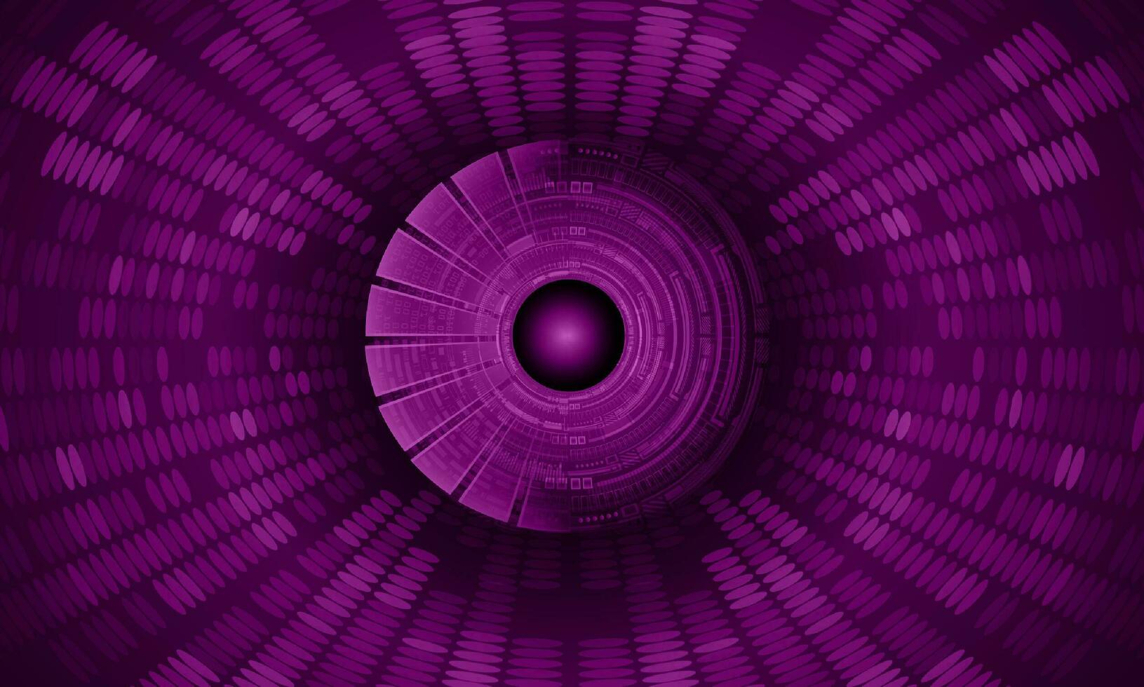 Modern Holographic Eye on Technology Background vector