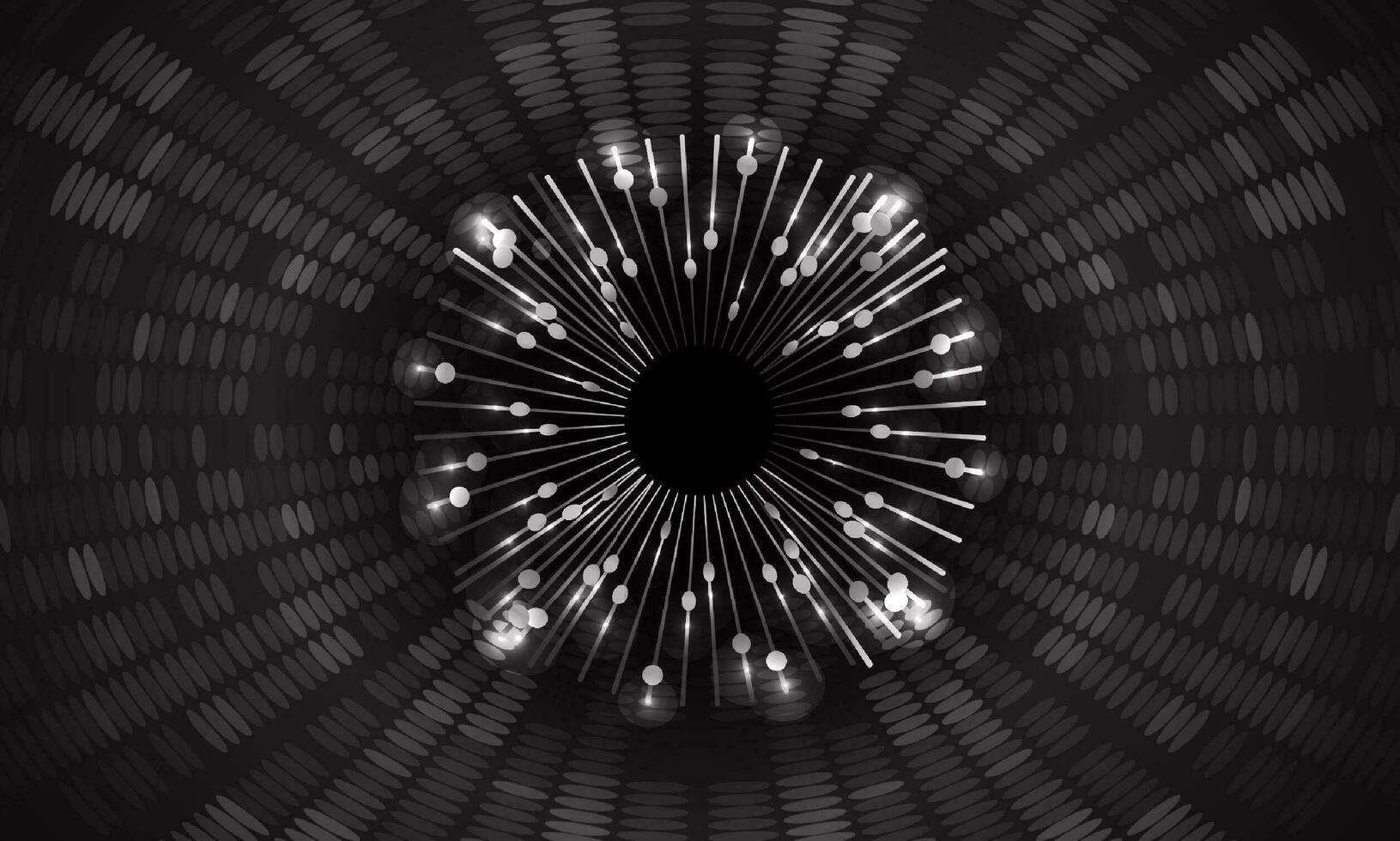Modern Holographic Eye on Technology Background vector