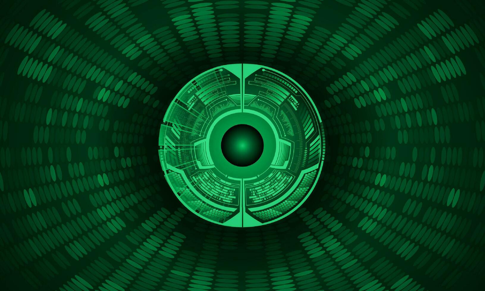 Modern Holographic Eye on Technology Background vector