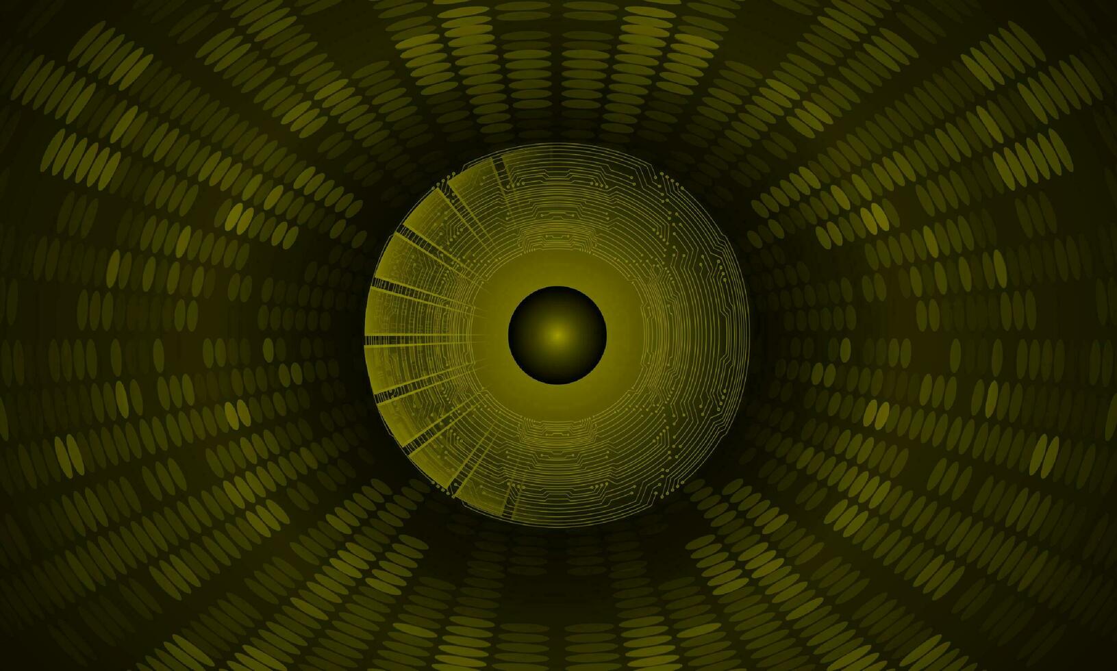 Modern Holographic Eye on Technology Background vector