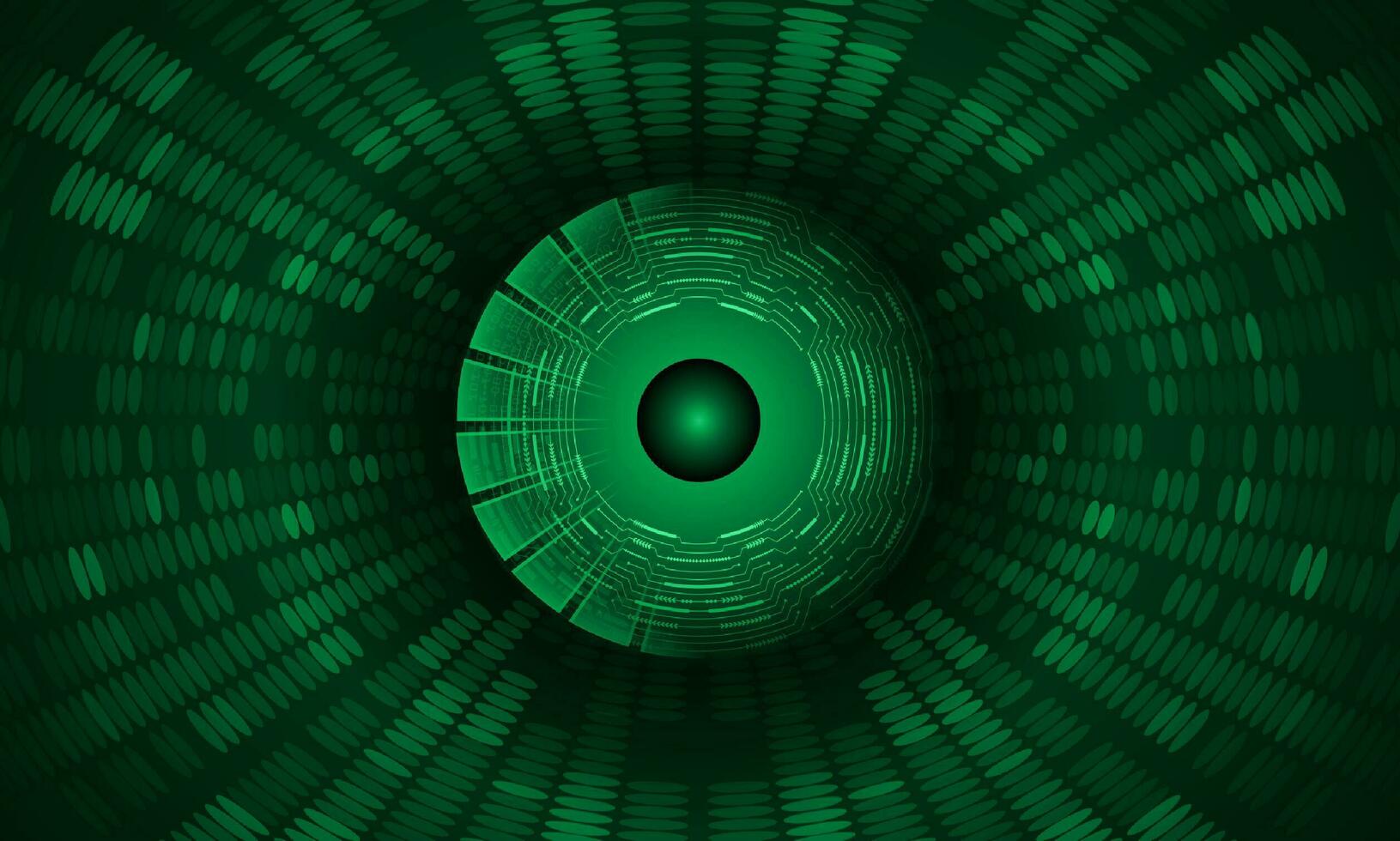 Modern Holographic Eye on Technology Background vector