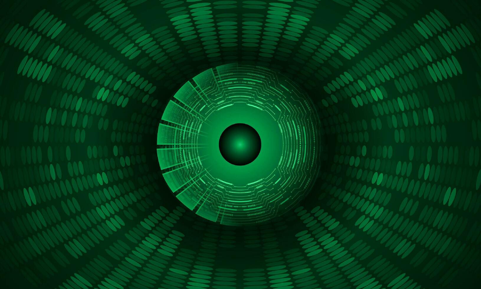 Modern Holographic Eye on Technology Background vector