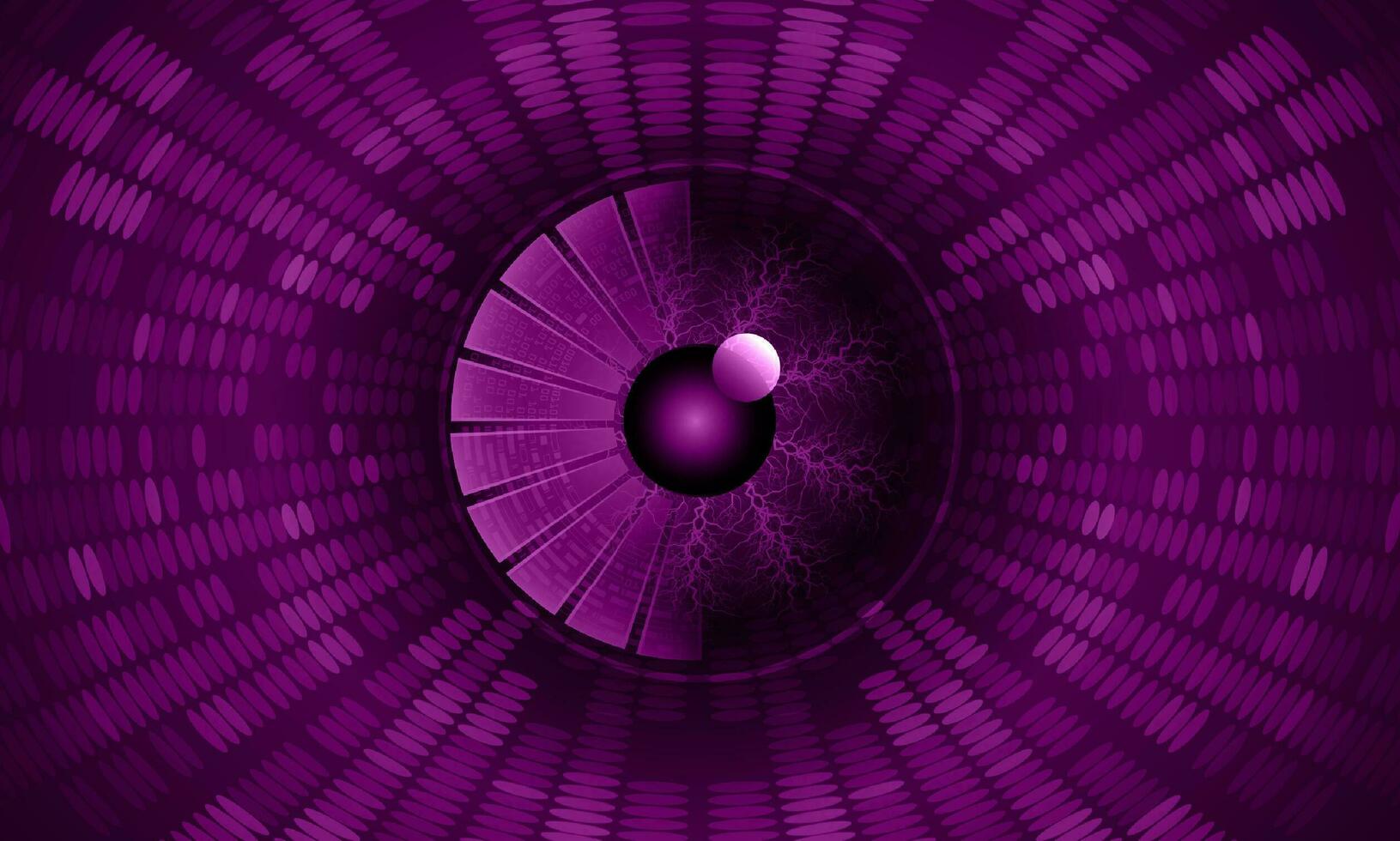 Modern Holographic Eye on Technology Background vector