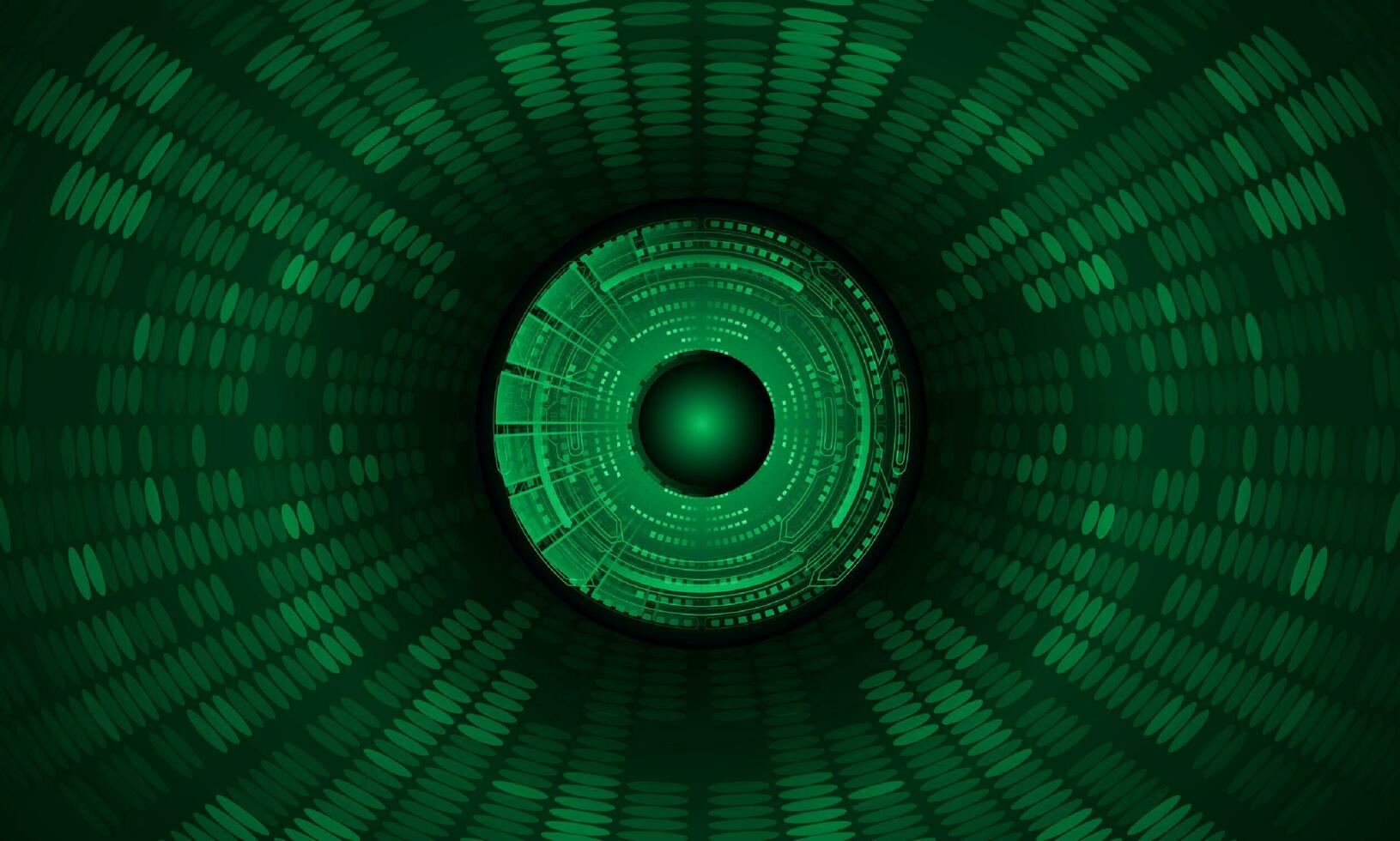 Modern Holographic Eye on Technology Background vector