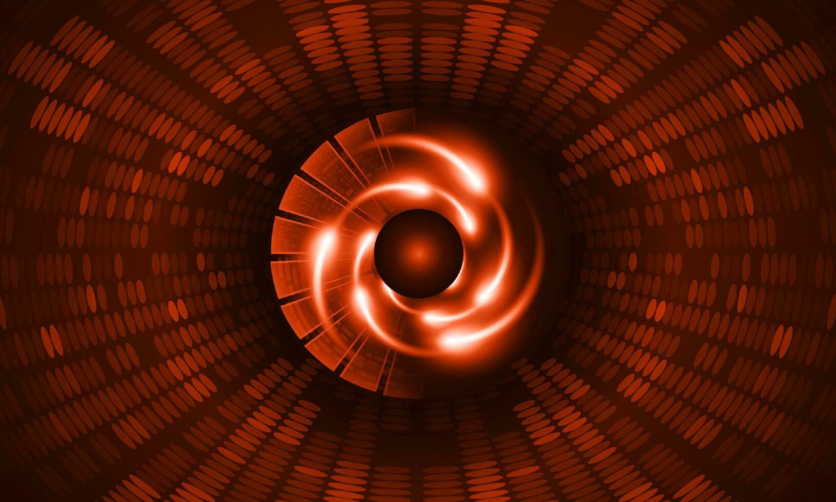 Modern Holographic Eye on Technology Background vector