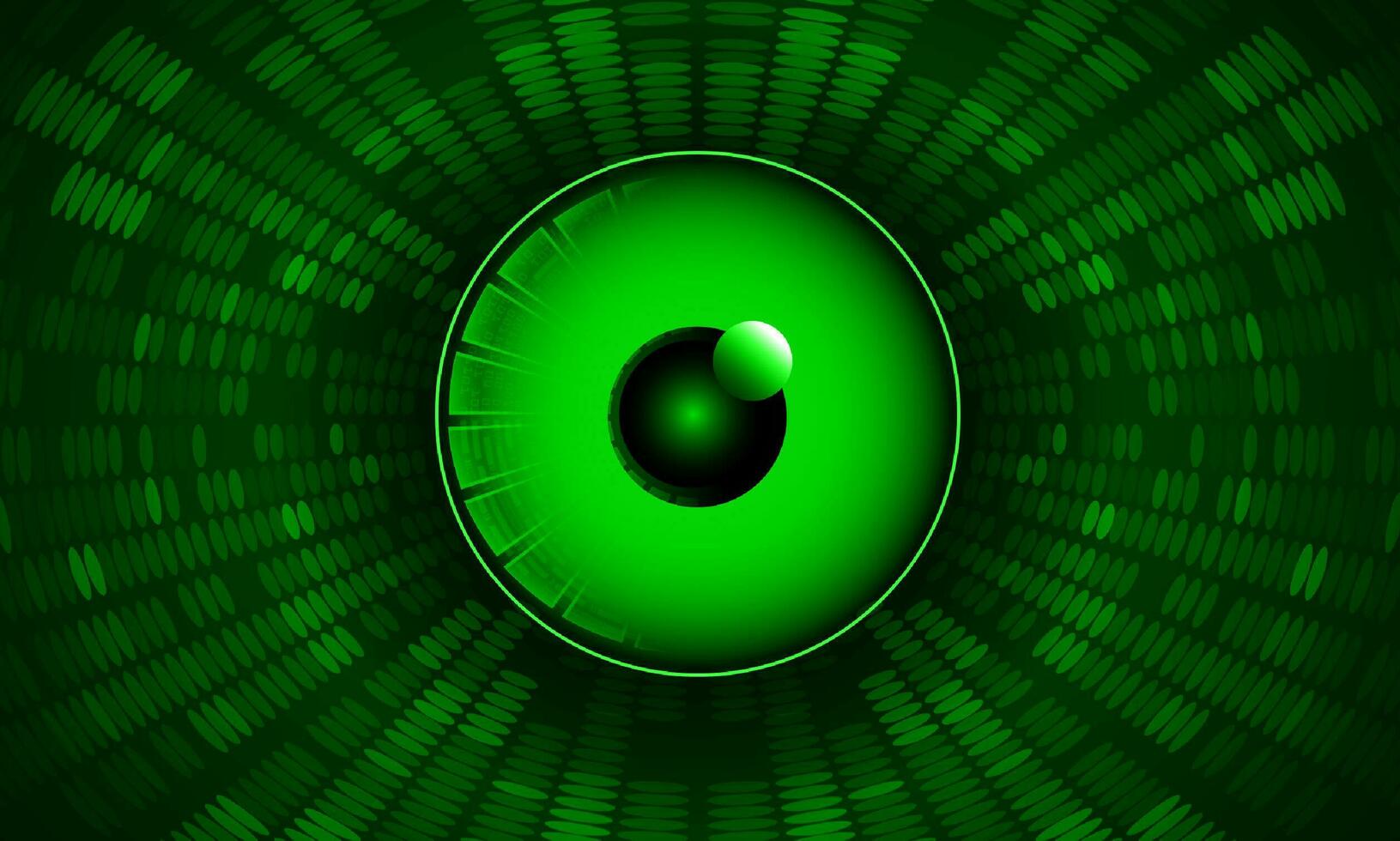 Modern Holographic Eye on Technology Background vector