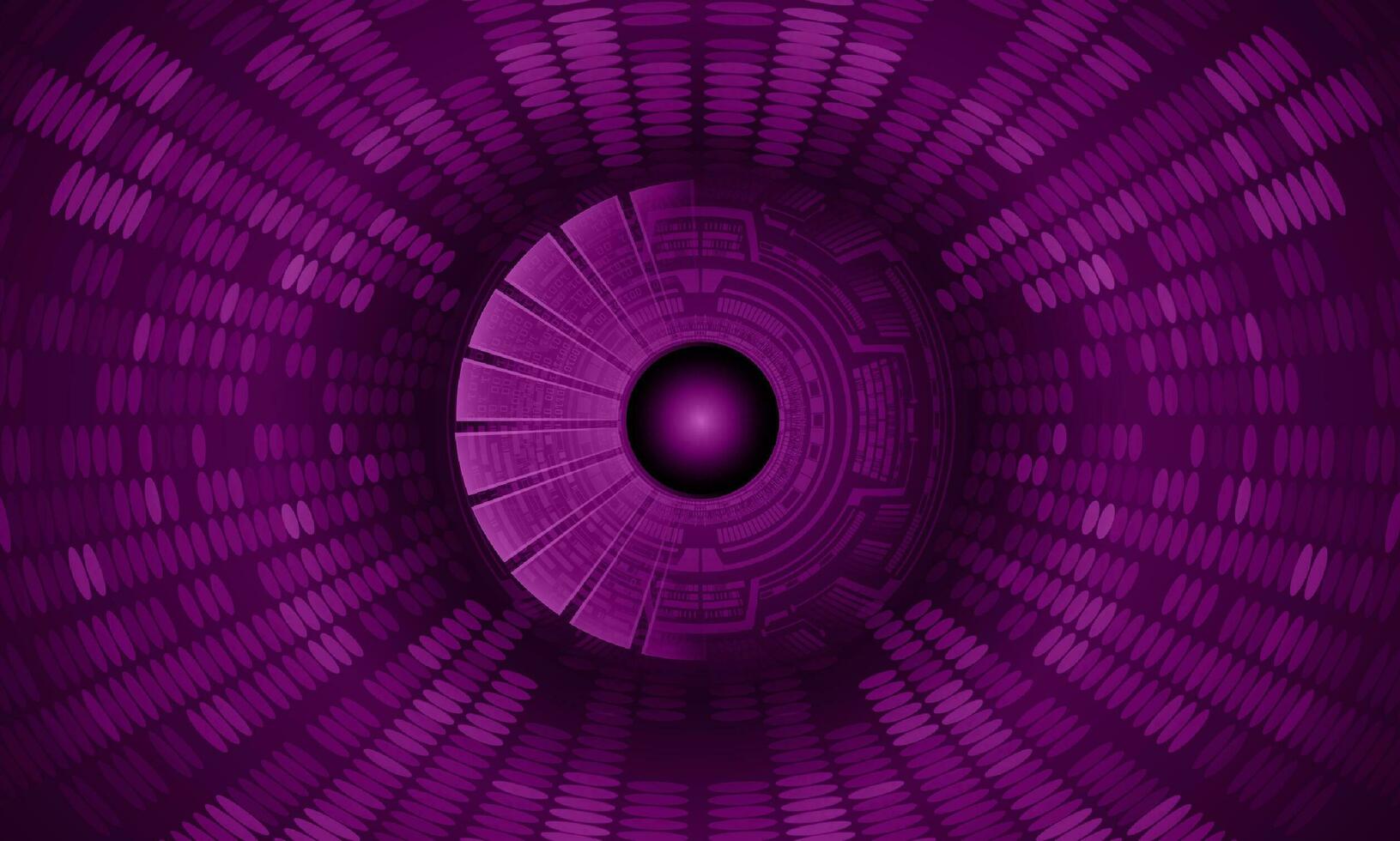 Modern Holographic Eye on Technology Background vector