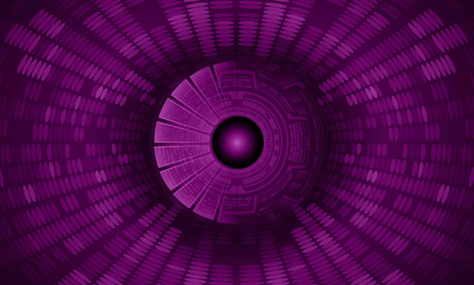 Modern Holographic Eye on Technology Background vector