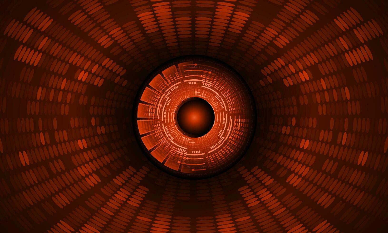 Modern Holographic Eye on Technology Background vector