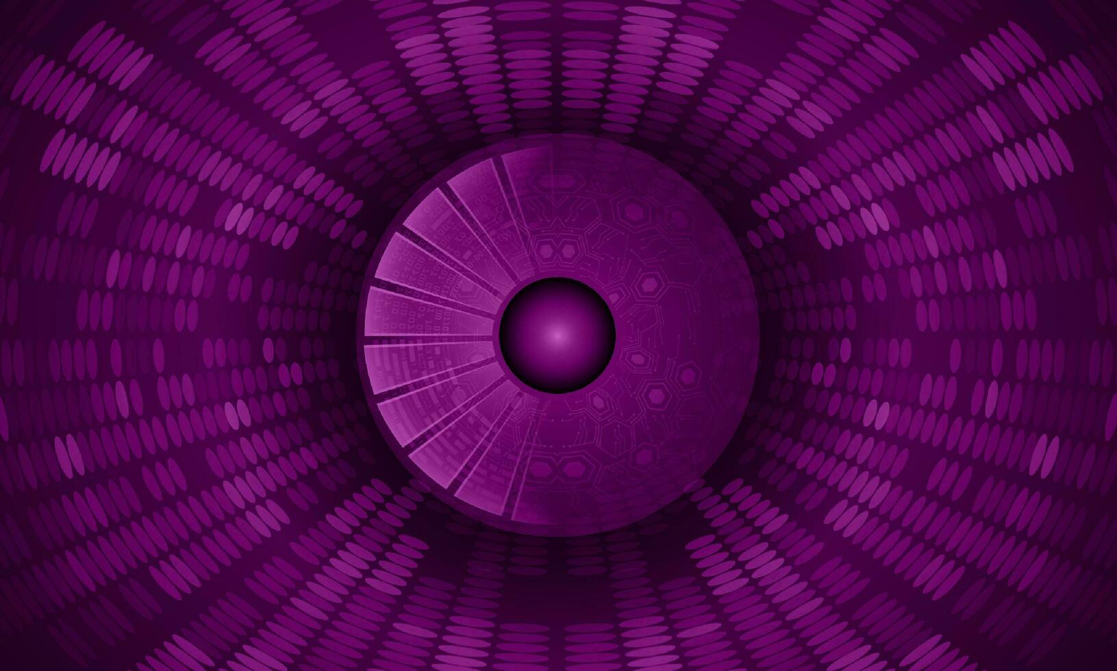 Modern Holographic Eye on Technology Background vector