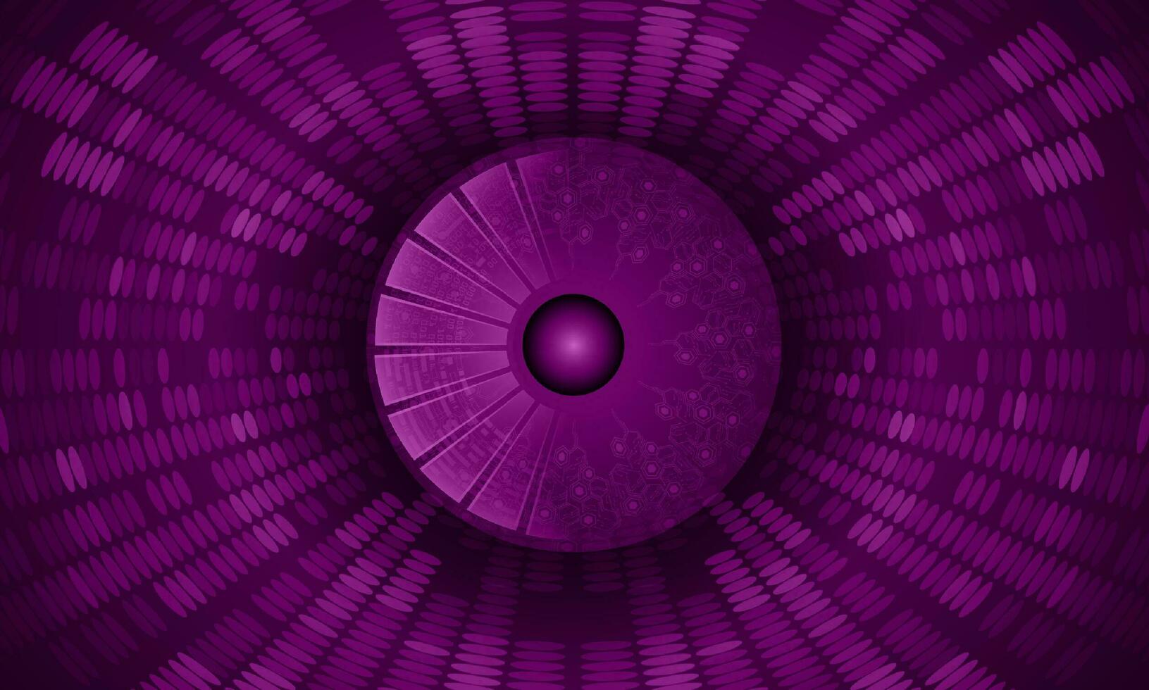 Modern Holographic Eye on Technology Background vector