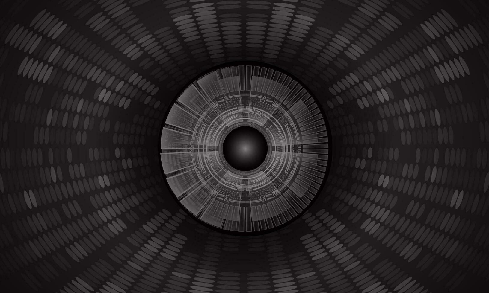 Modern Holographic Eye on Technology Background vector